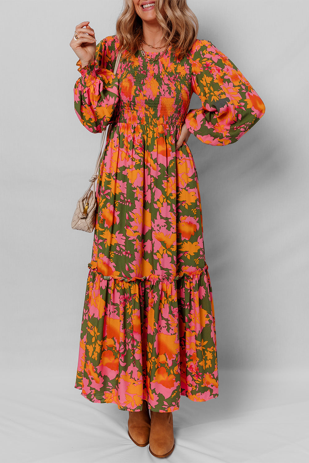 Orange Floral Maxi RTS