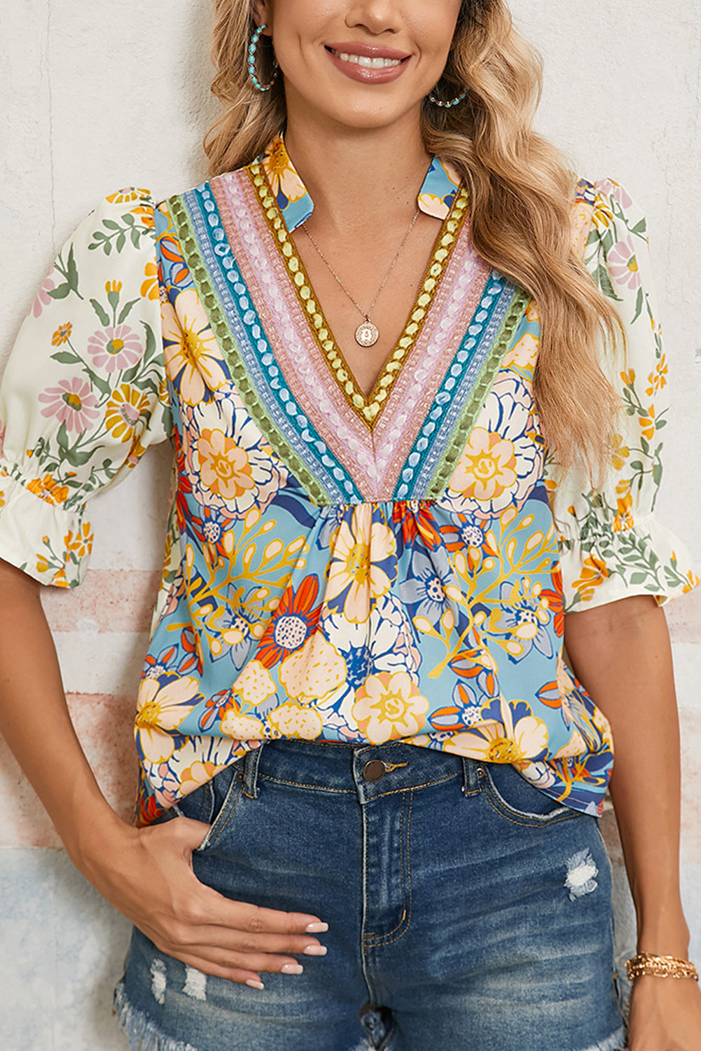 Floral Crochet Top RTS