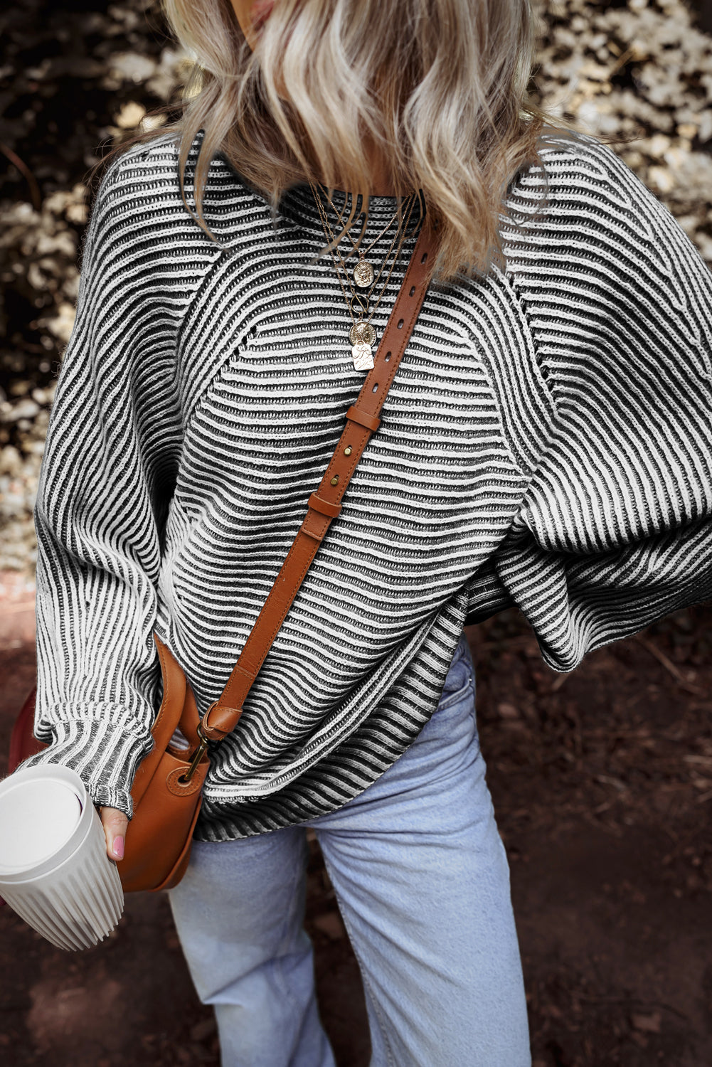 Striped Ribbed Knit Sweater *Multiple Colors* FB