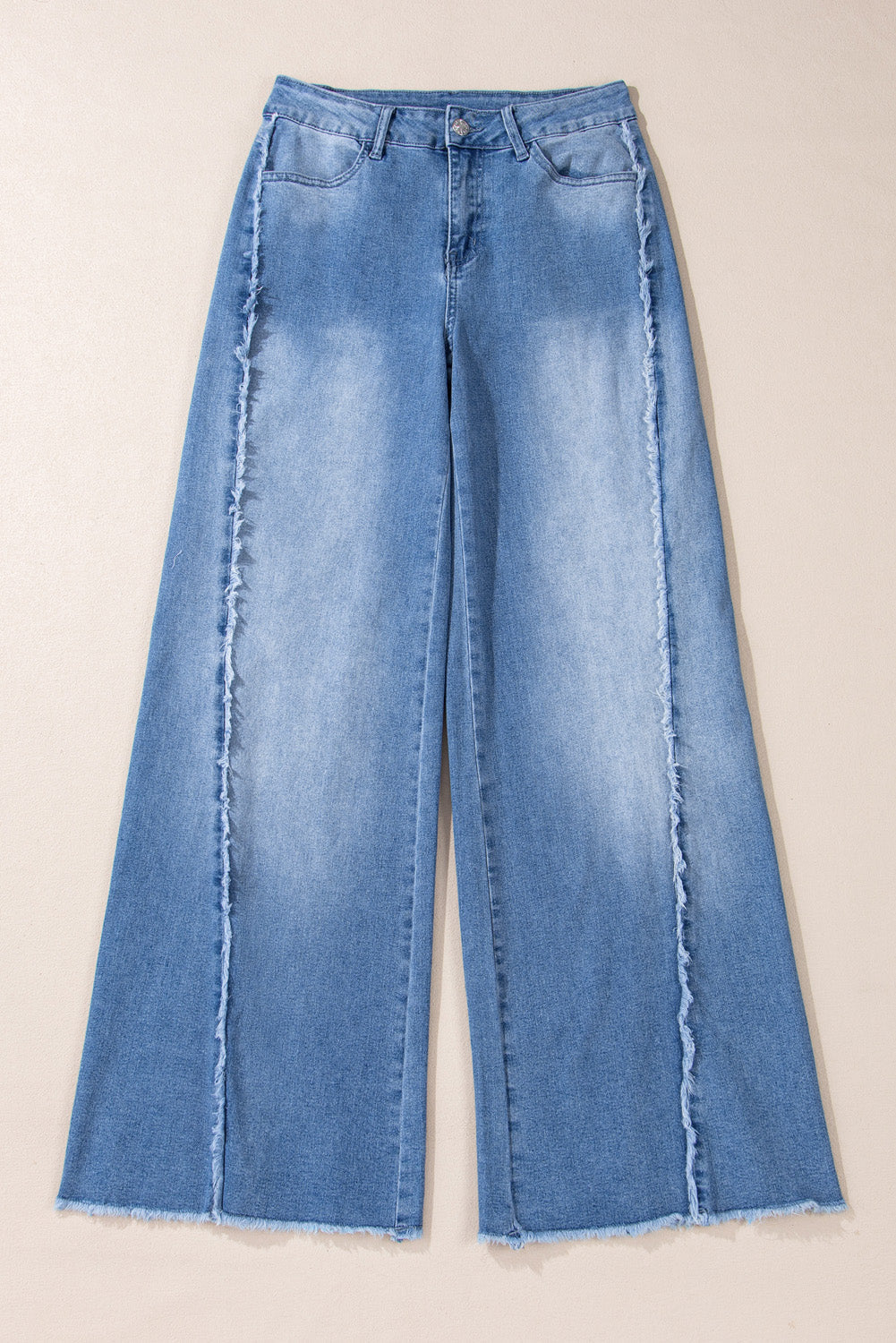 Raw Hem Flared Denim Jeans September.