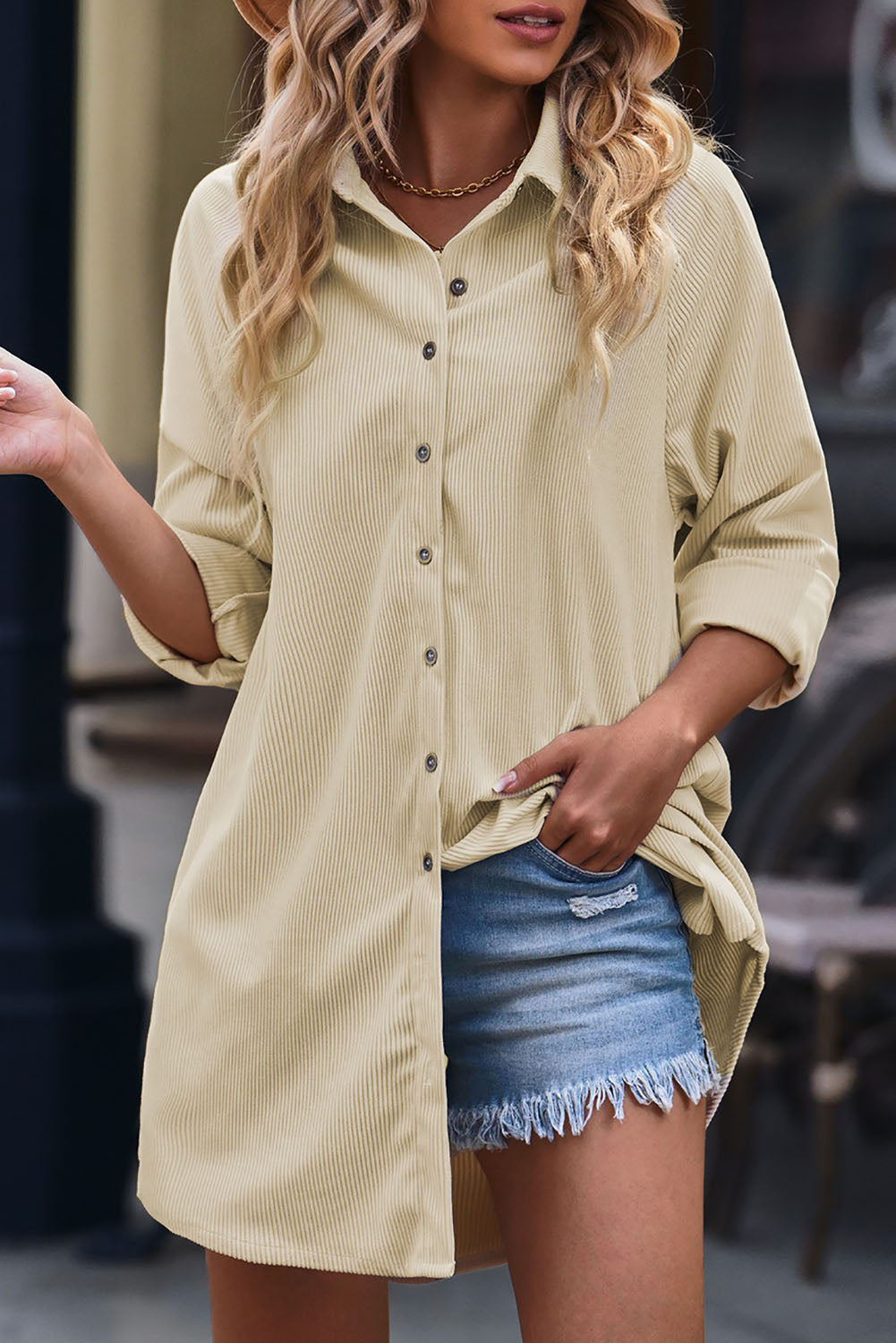 Corduroy Shirt Dress RTS