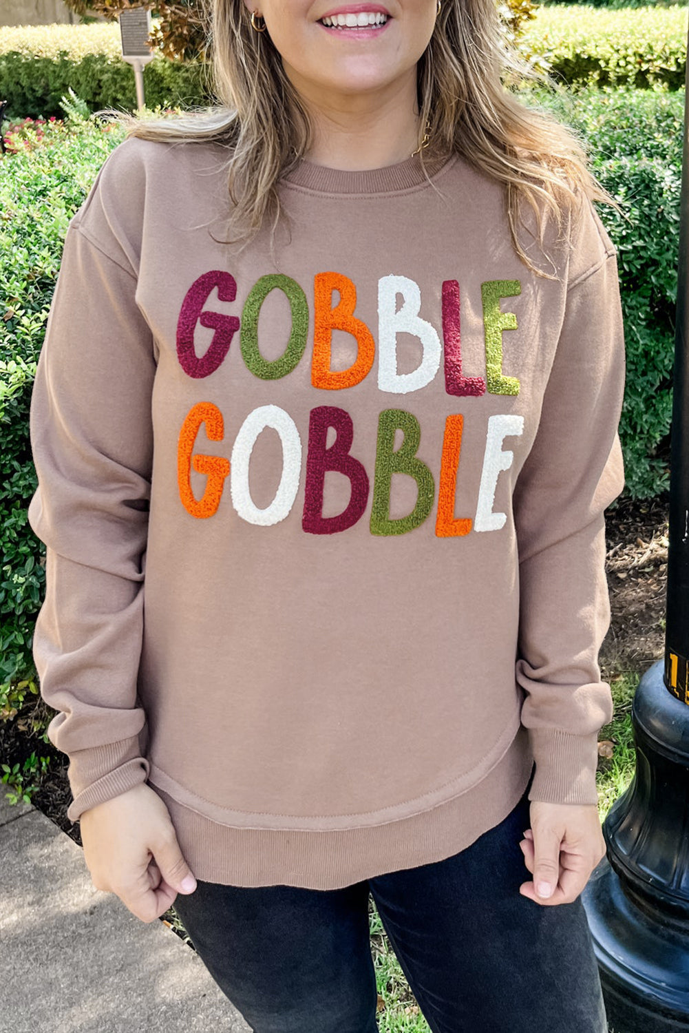 Dark Khaki GOBBLE Graphic Top LT