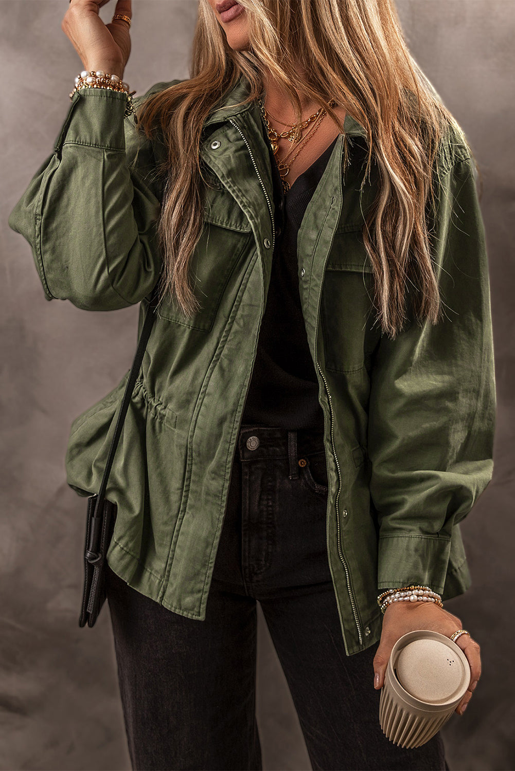 Moss Green Collared Jacket RTS