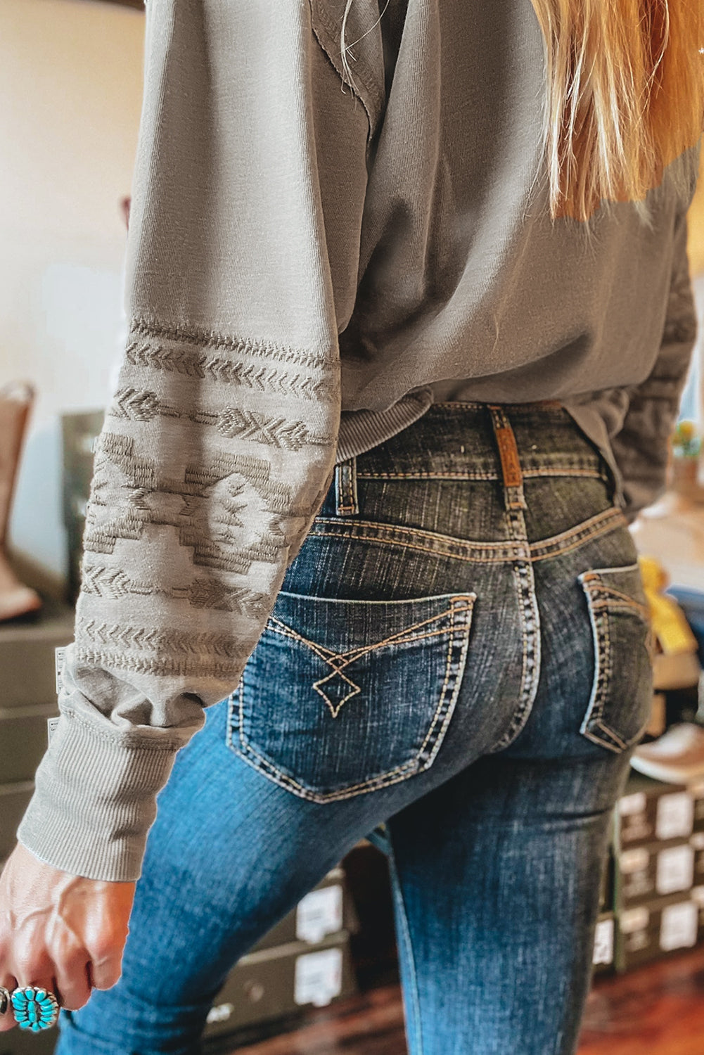 Aztec Sleeve Western Top September.