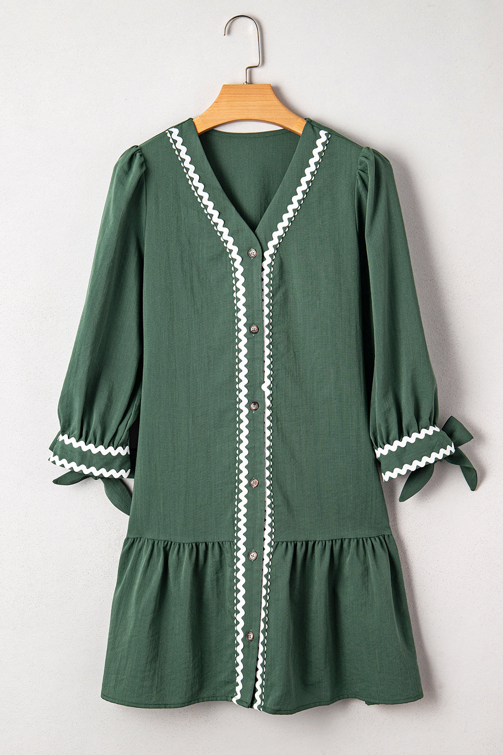 Contrast RicRac Trim Shift Dress LT