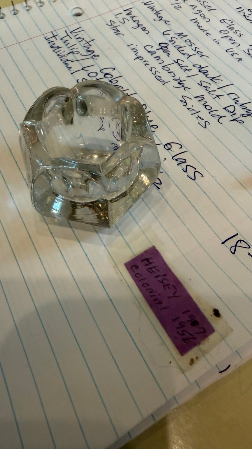 Small Clear Pressed-Glass Salt Dish
