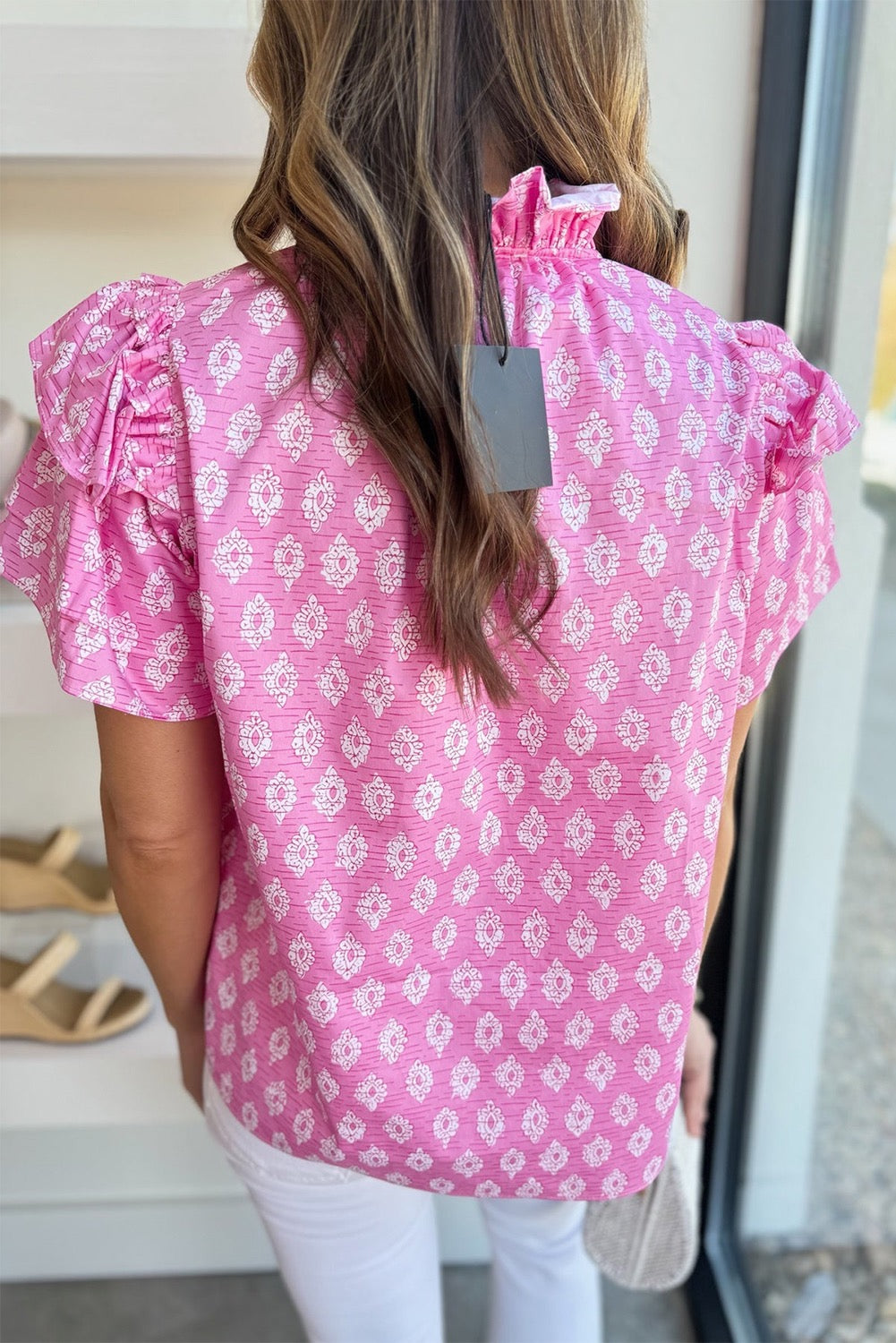 Pink Vintage Floral Blouse RTS