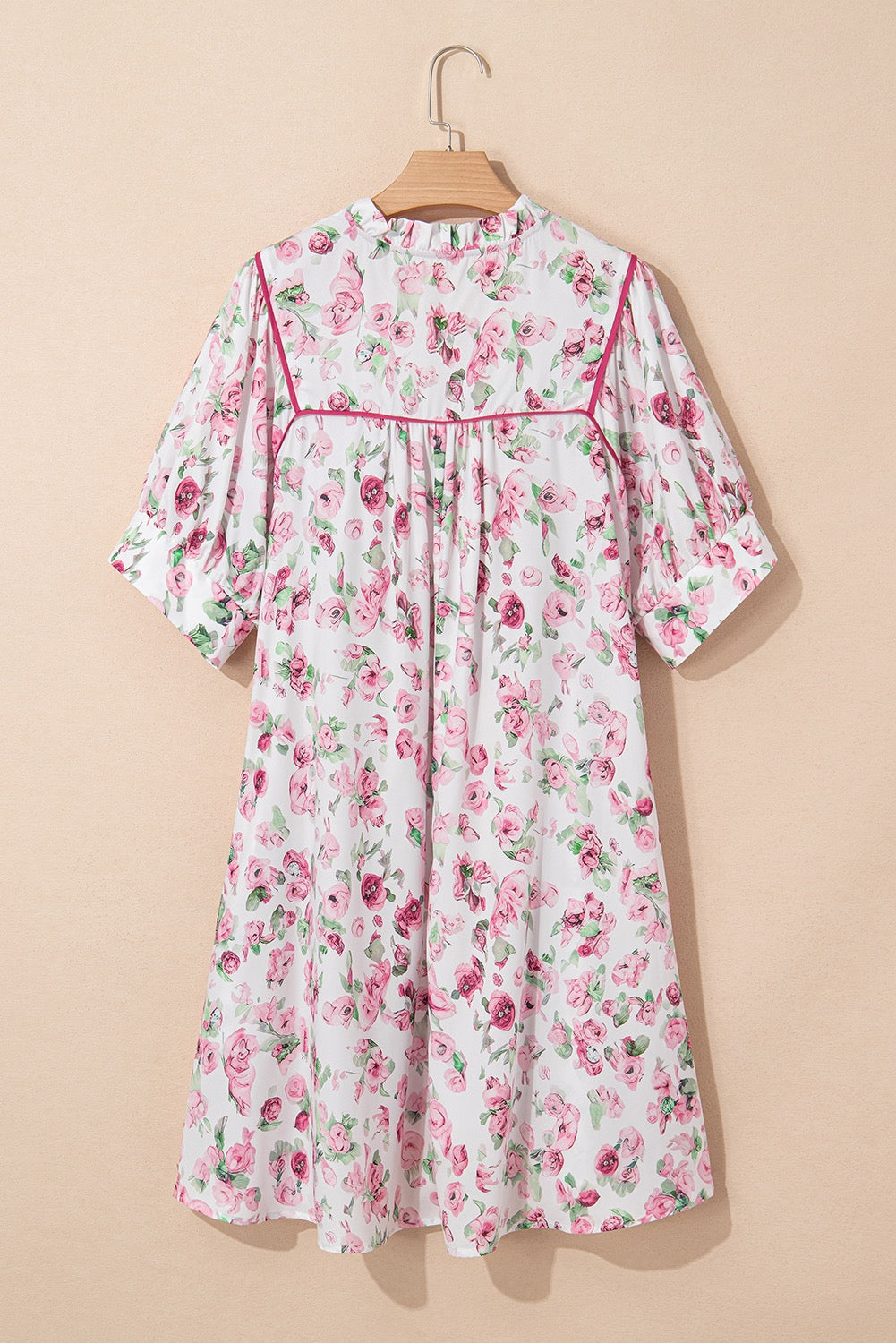Pink Floral Plus Size Mini Dress RTS