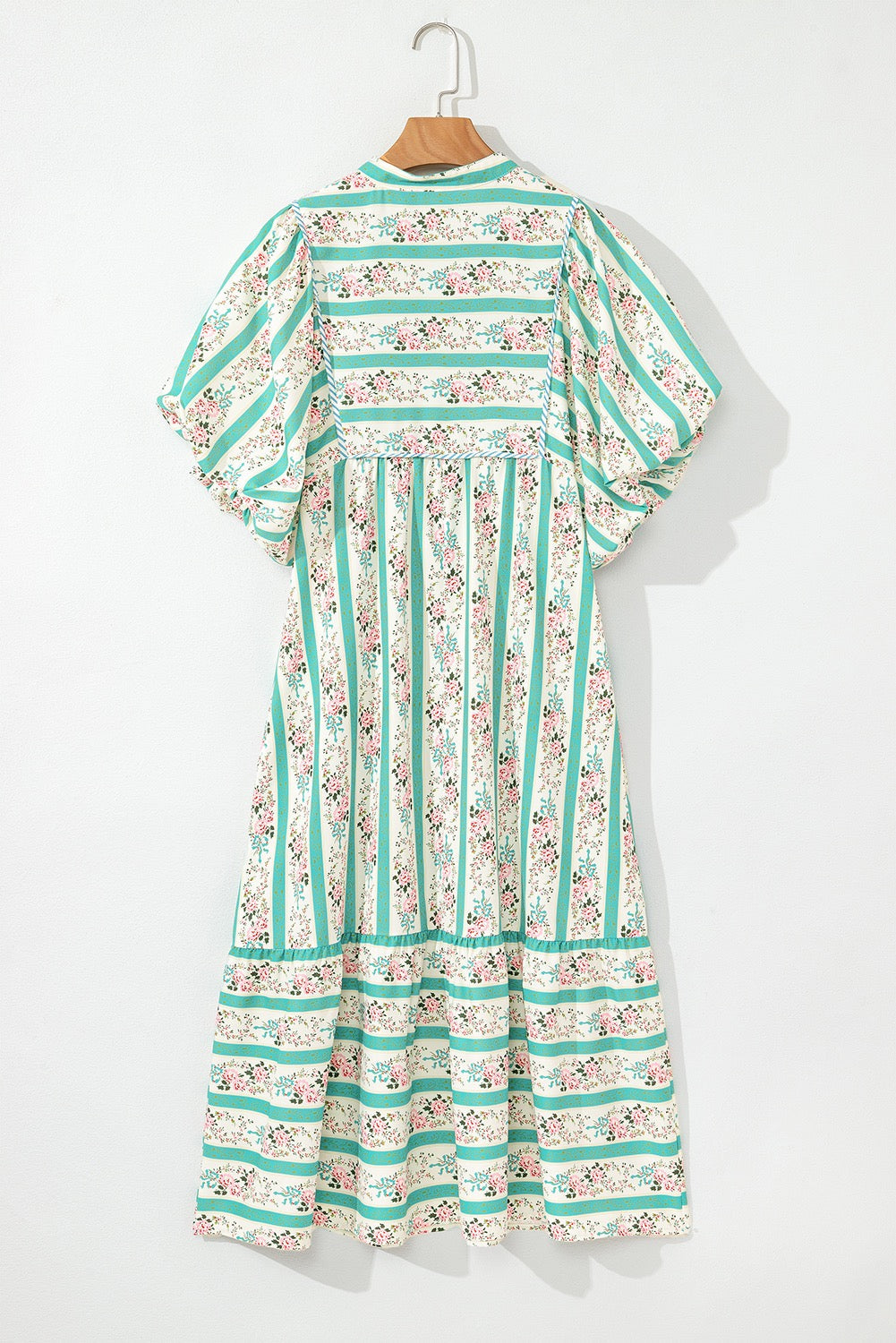Green Striped Floral Midi LT