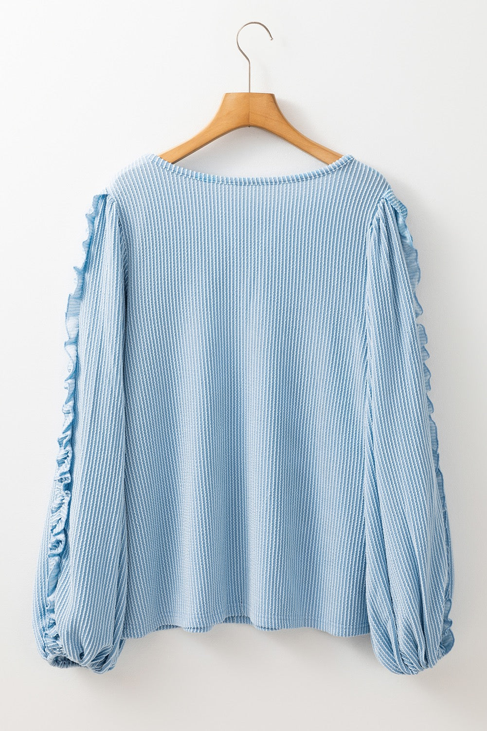 Blue Frilly Blouse RTS
