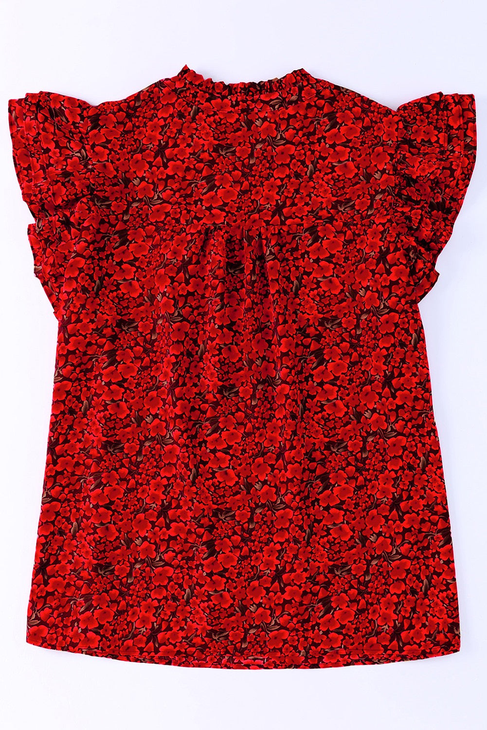 Black or Red Floral Plus Size Blouse LT