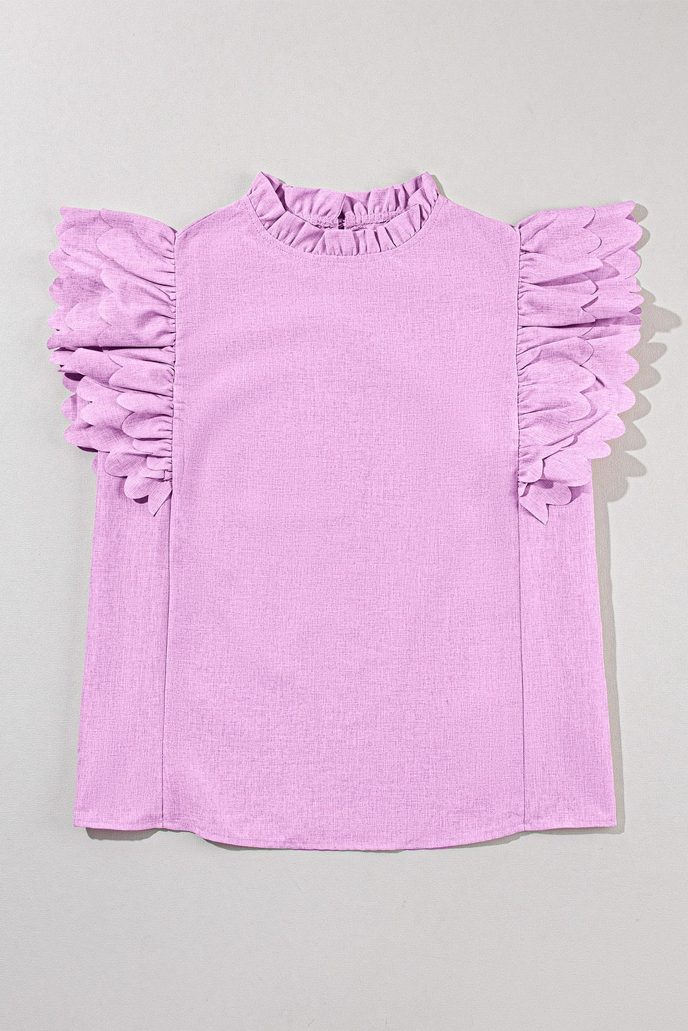 Pink Scalloped Sleeve Top LT