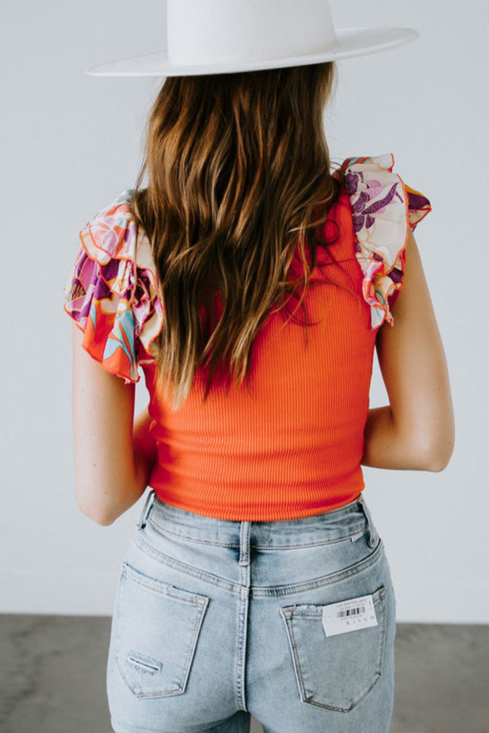 Orange Floral Bodysuit LT