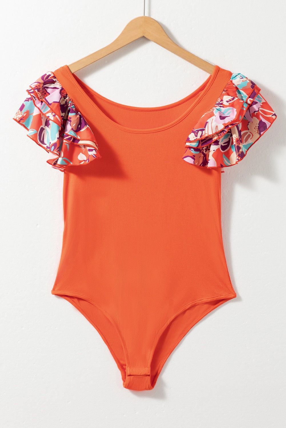 Orange Floral Bodysuit LT
