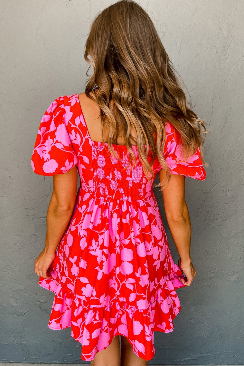 Red Floral Dress LT