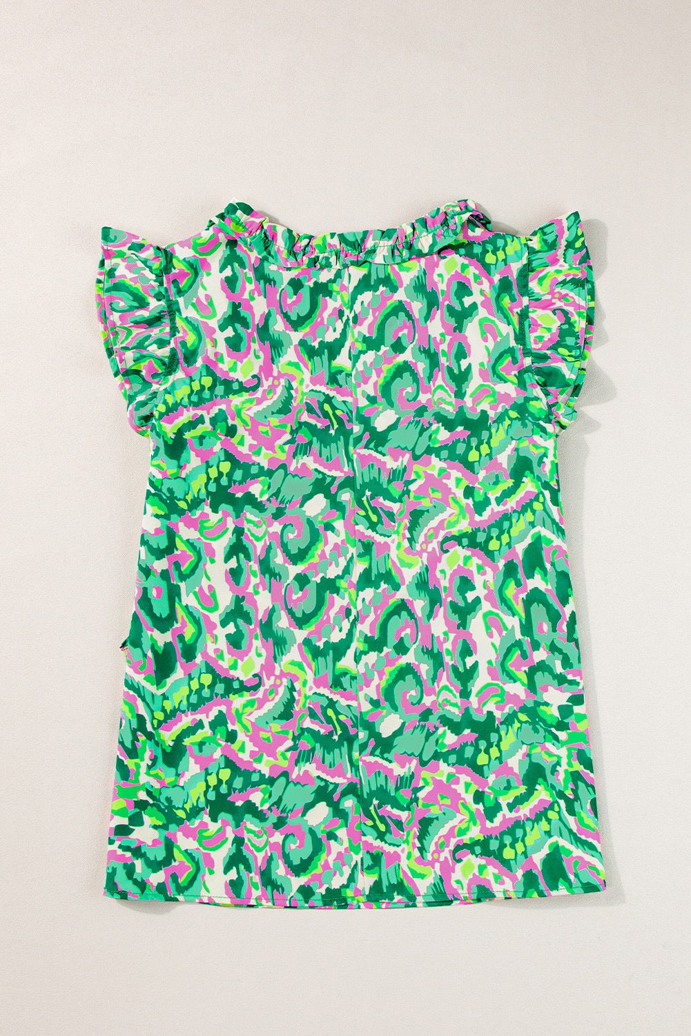 Green Abstract Tank Blouse LT