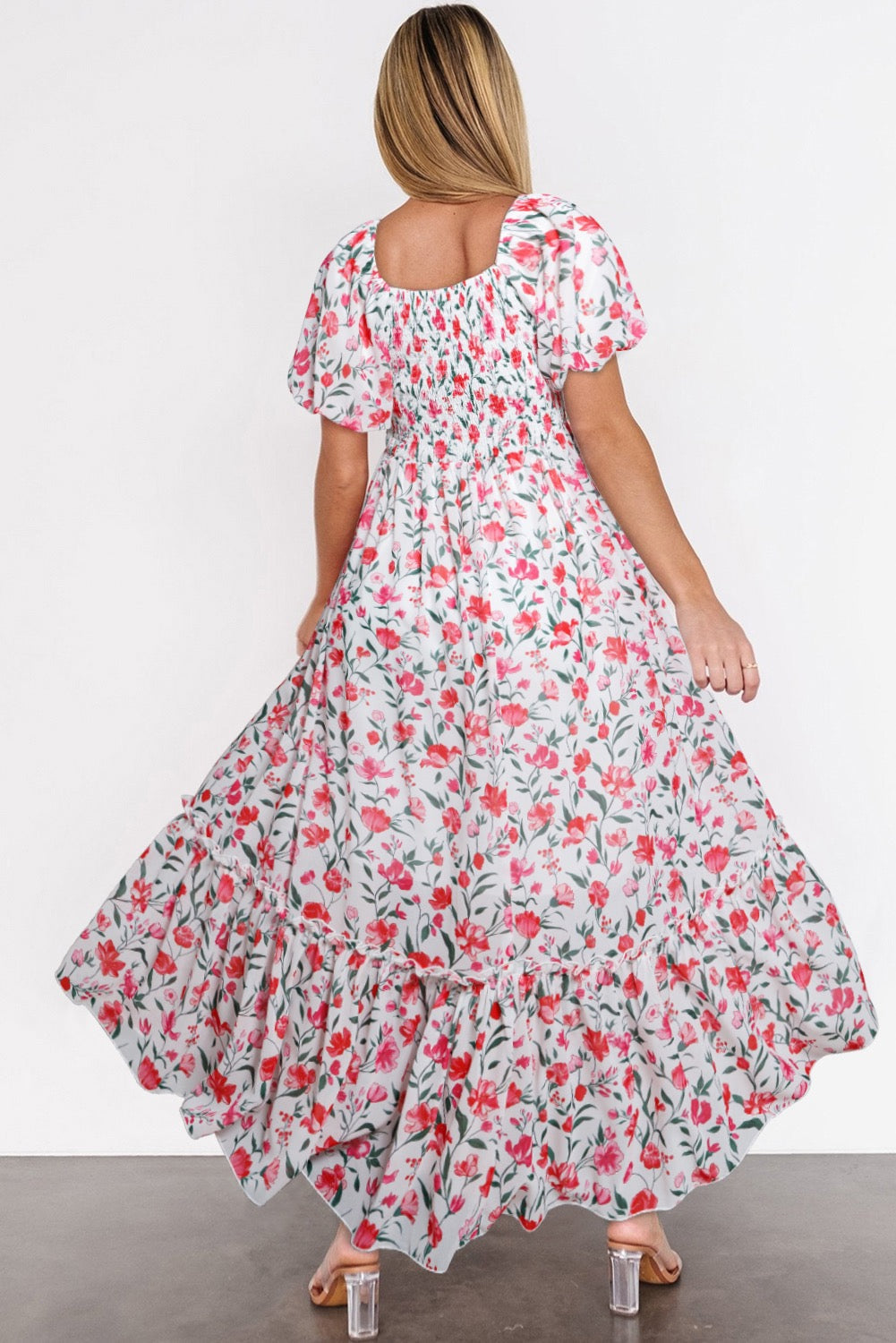 White Floral Maxi Dress LT