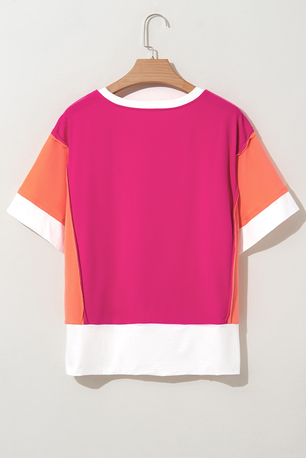 Pink Colorblock T Shirt LT