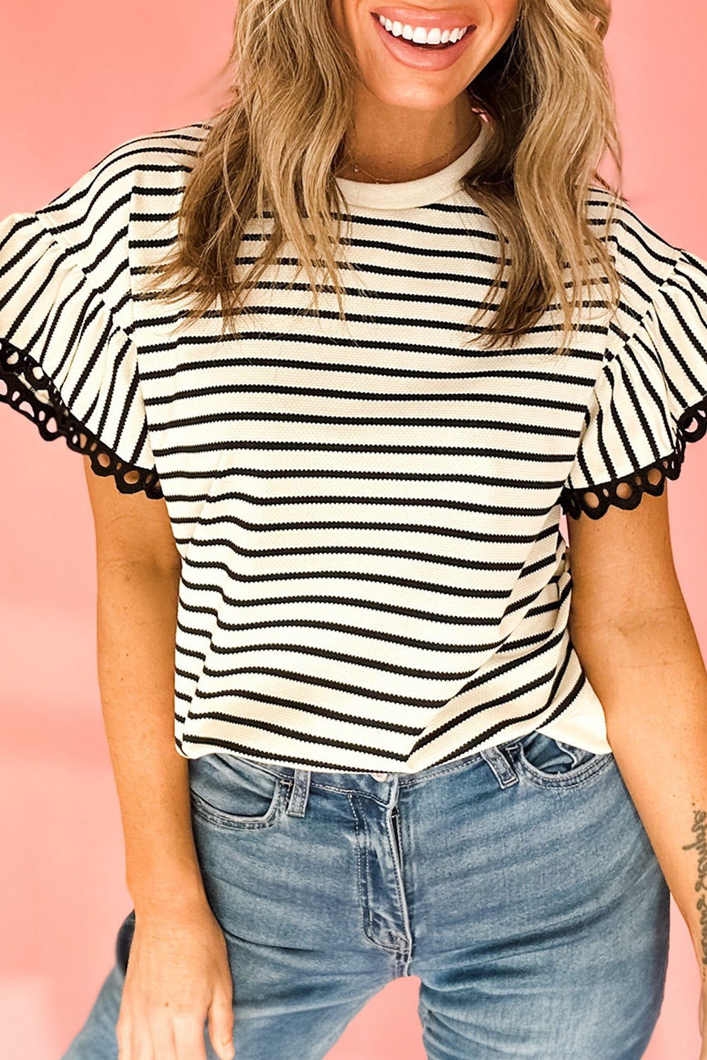 Black Striped Blouse LT