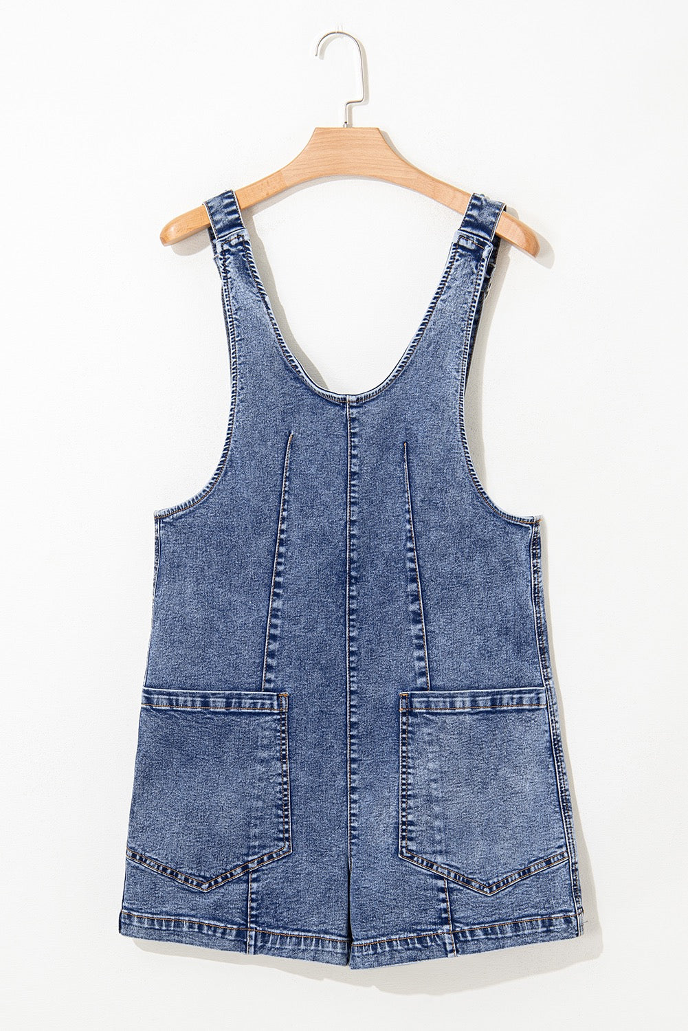 U Neck Denim Romper LT