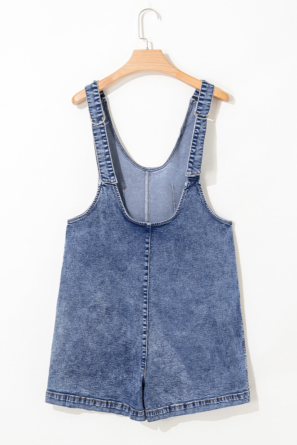 U Neck Denim Romper LT