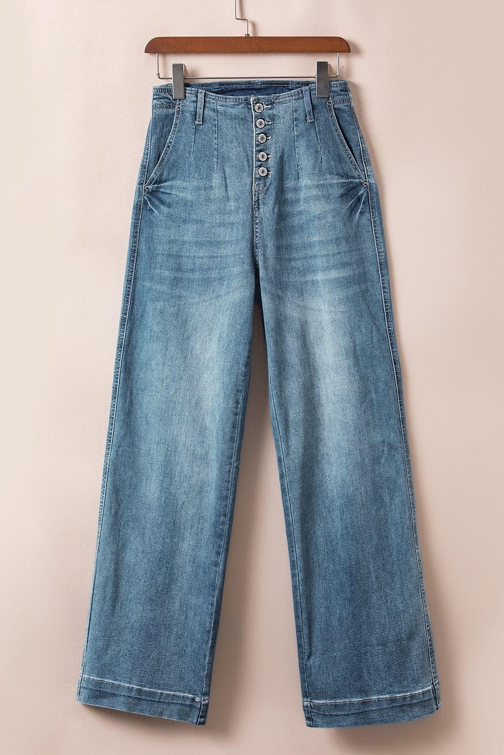 Medium Wash Straight Loose Jeans LT