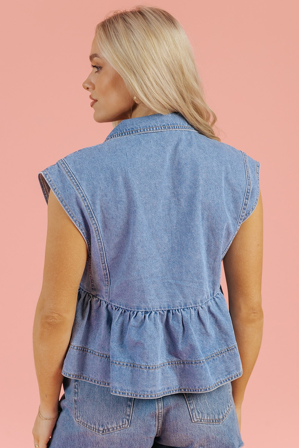 Denim Babydoll Top LT