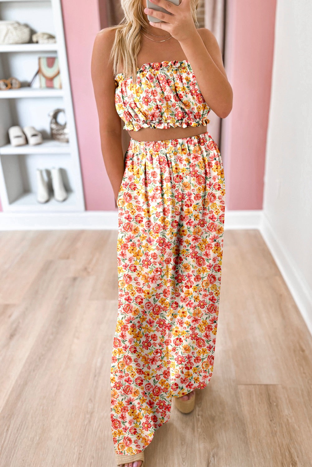 Floral Bandeau Pants Set LT