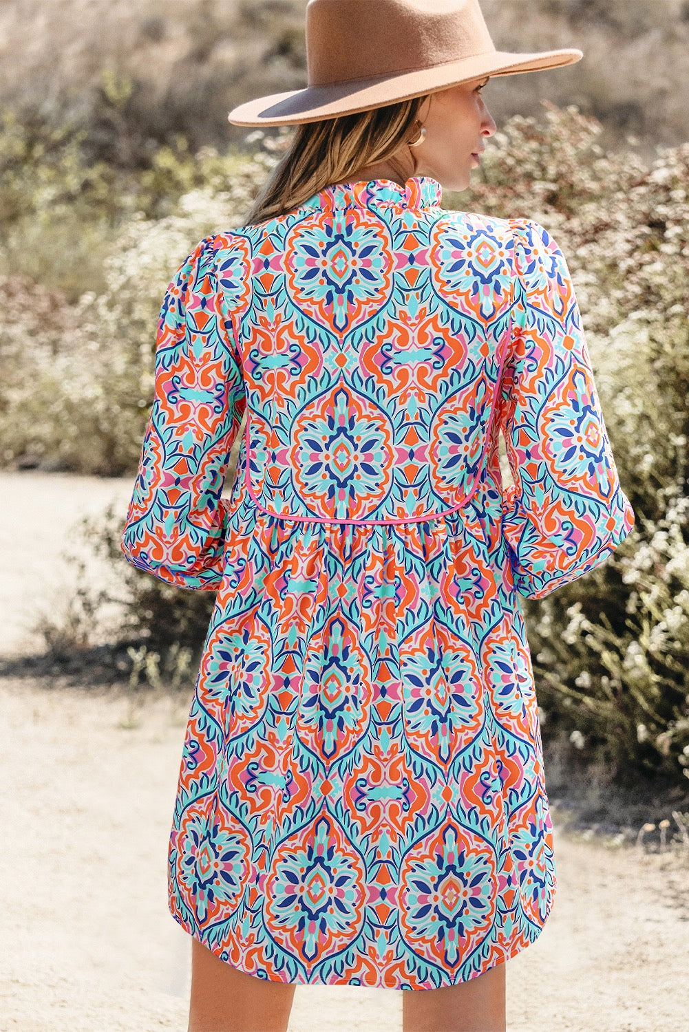 Blue Abstract Mini Dress LT
