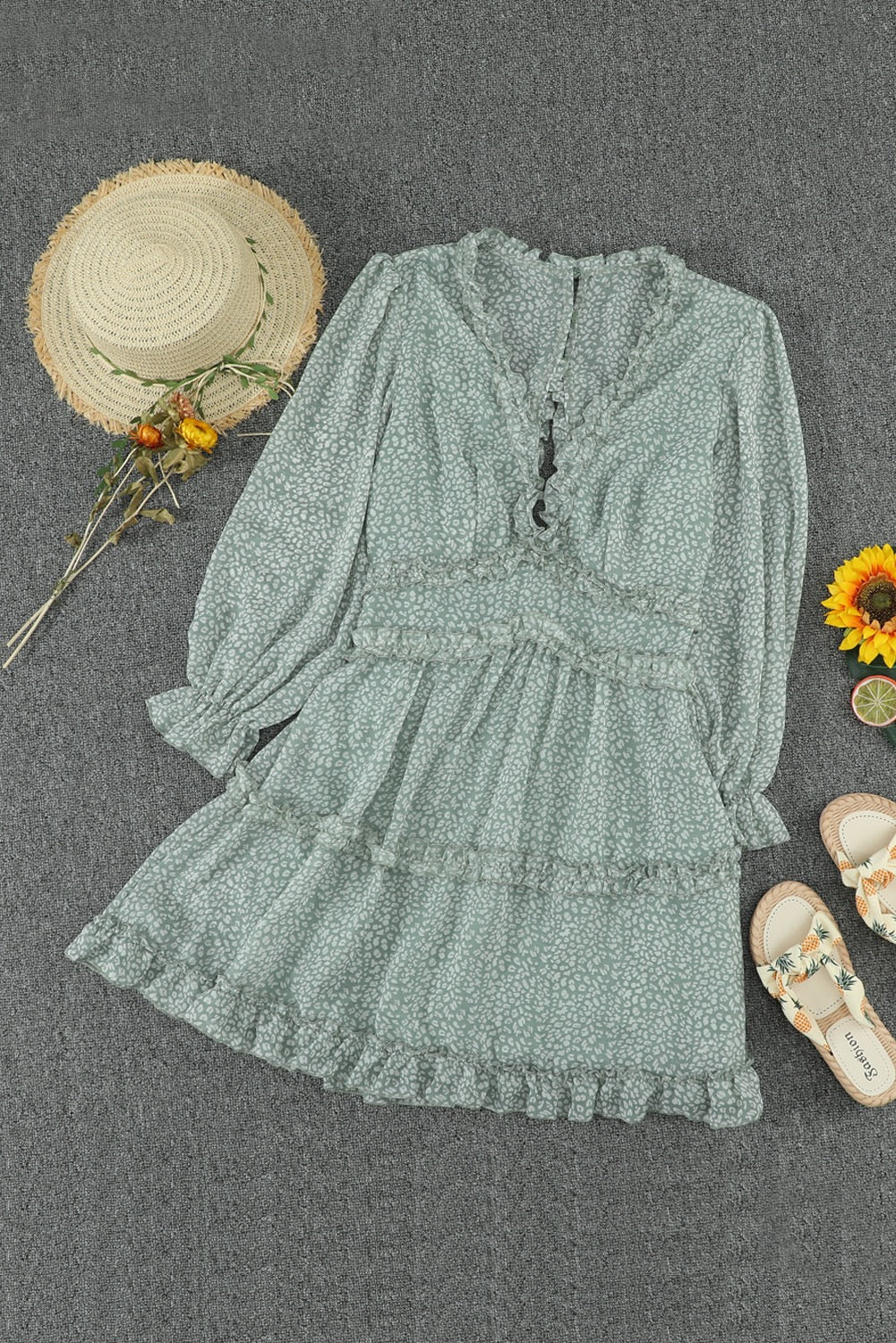 Green Ruffle Dress LT