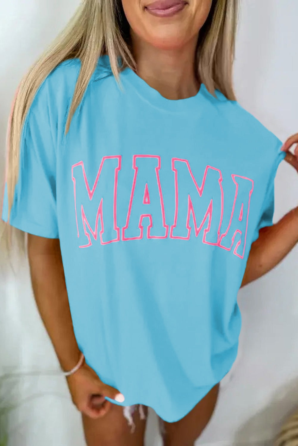 Neon Blue MAMA Graphic T LT