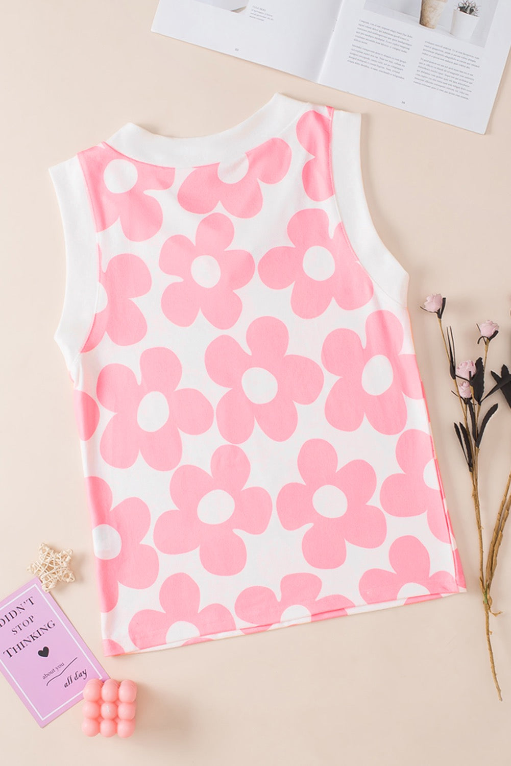 Pink Daisy Tank LT