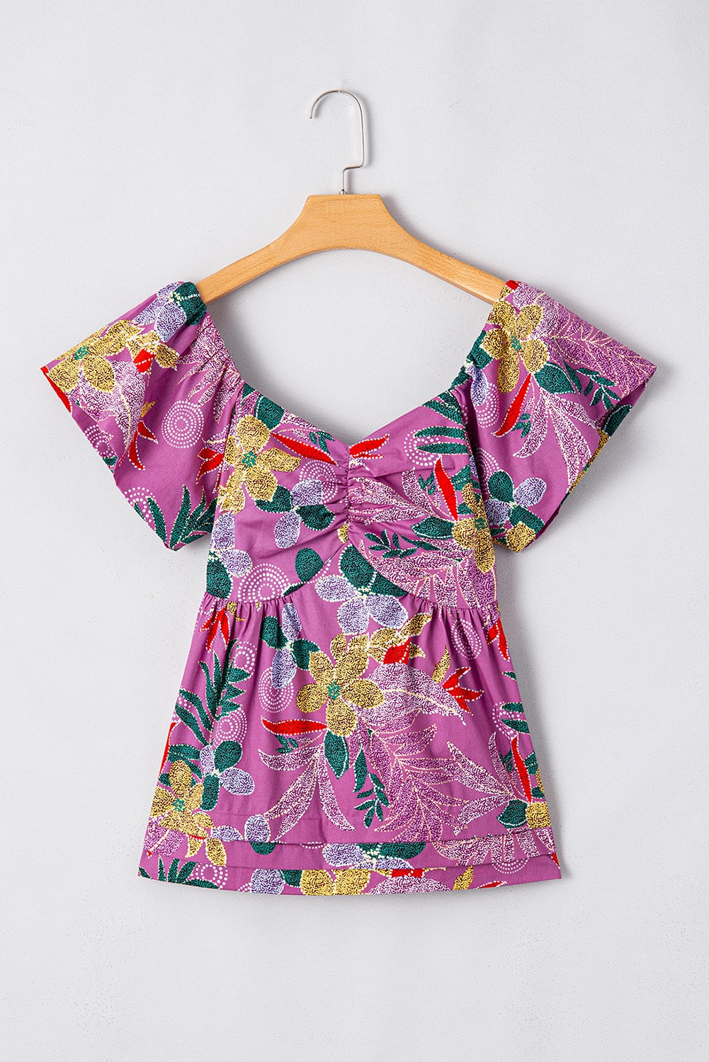 Purple Floral Blouse LT