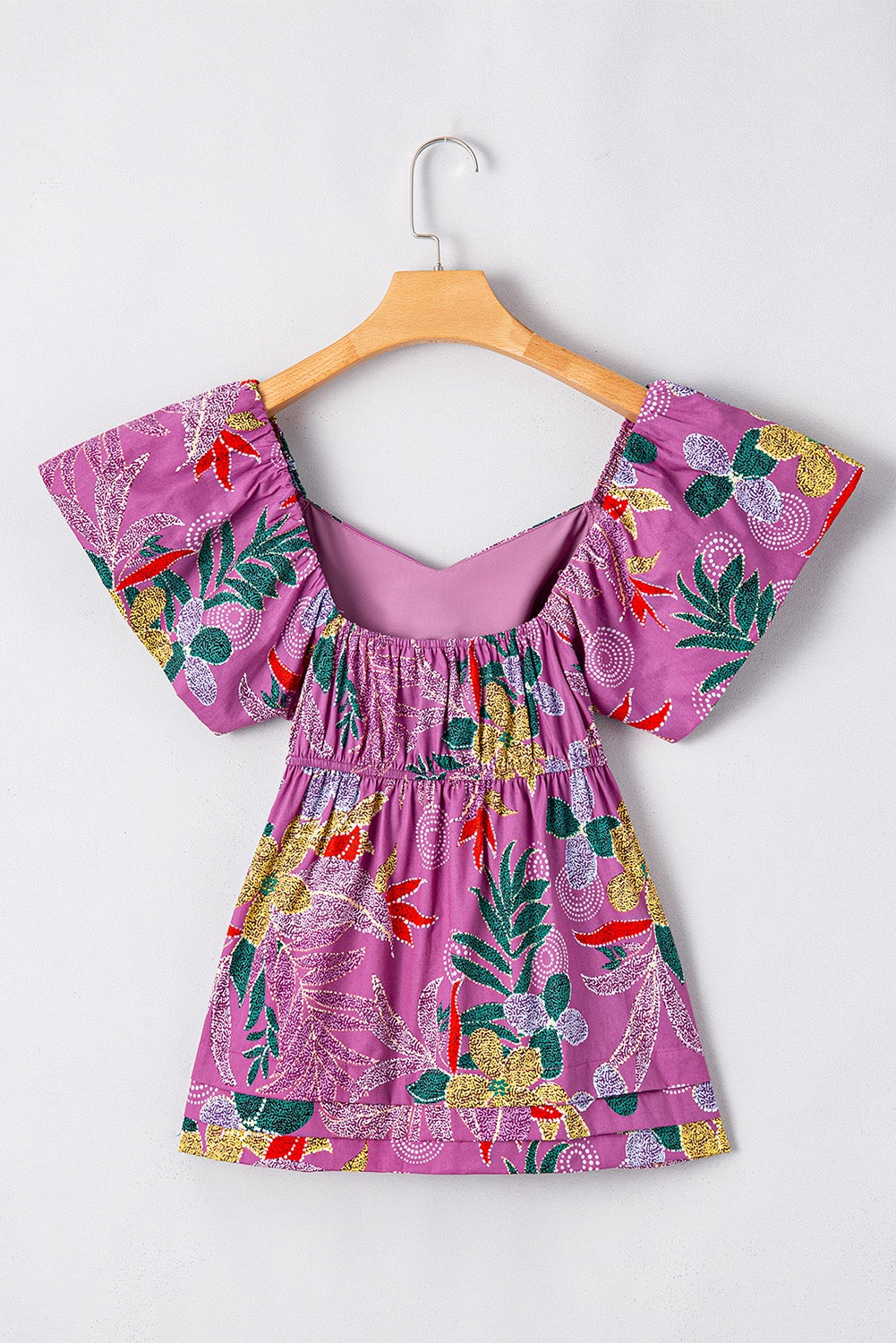 Purple Floral Blouse LT