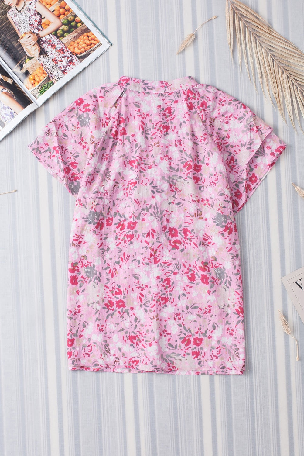 Light Pink Floral Blouse LT