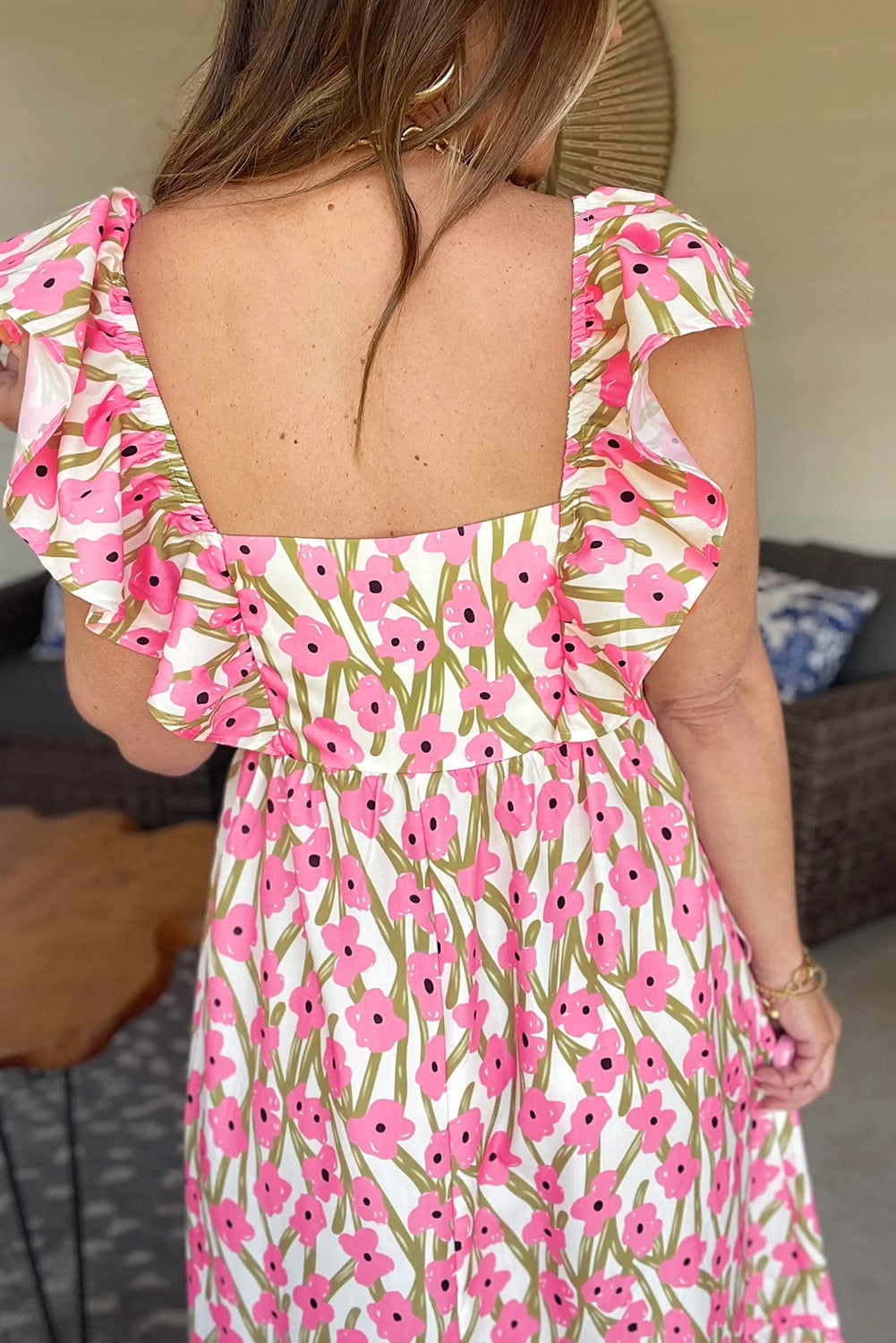 Pink Floral Plus Size Maxi LT
