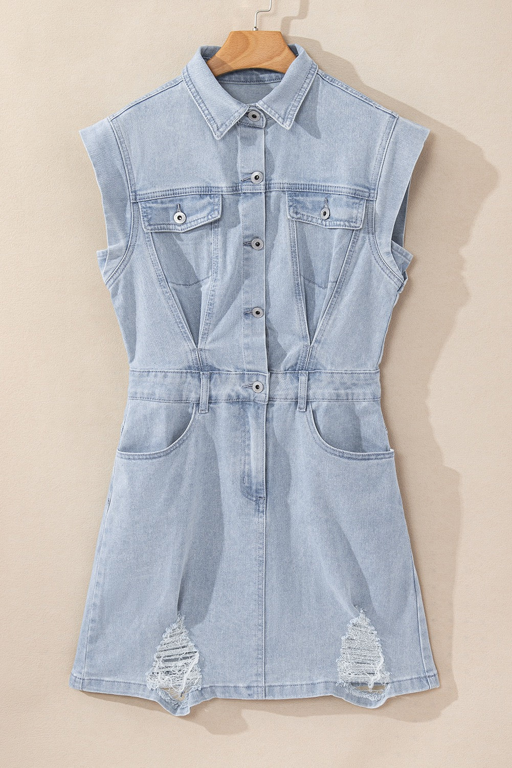 Sleeveless Denim Dress LT