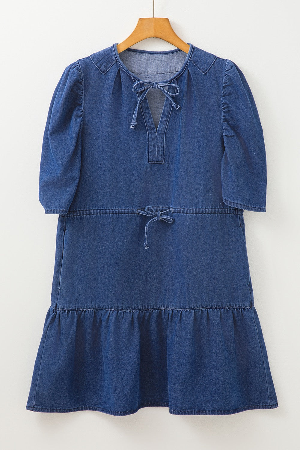 Dark Denim Puff Sleeve Dress LT