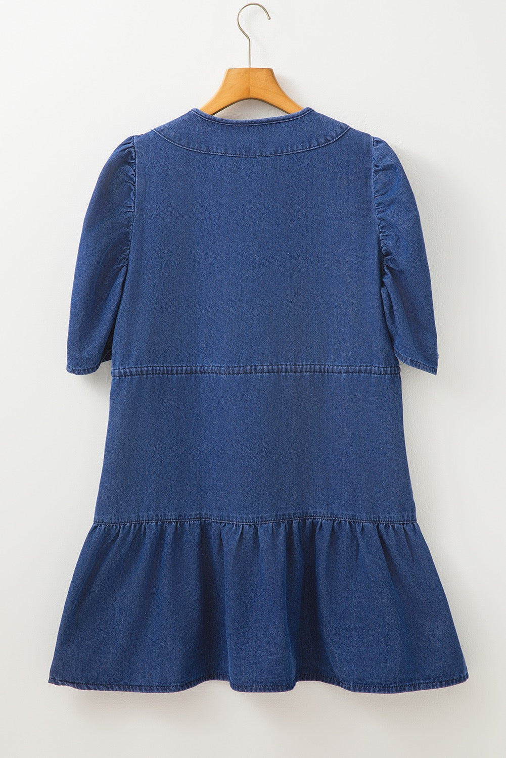 Dark Denim Puff Sleeve Dress LT