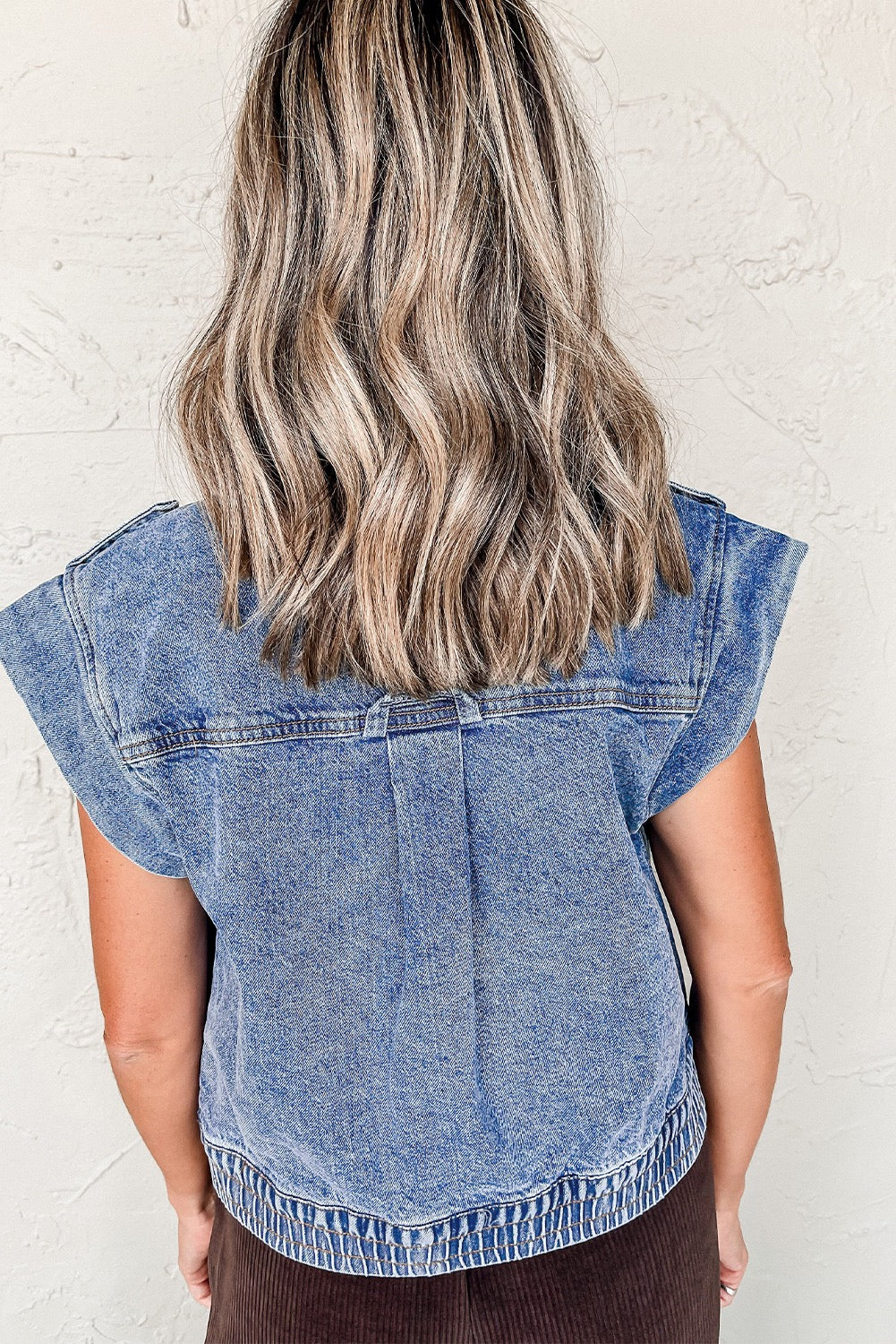 Denim Button Up Top LT
