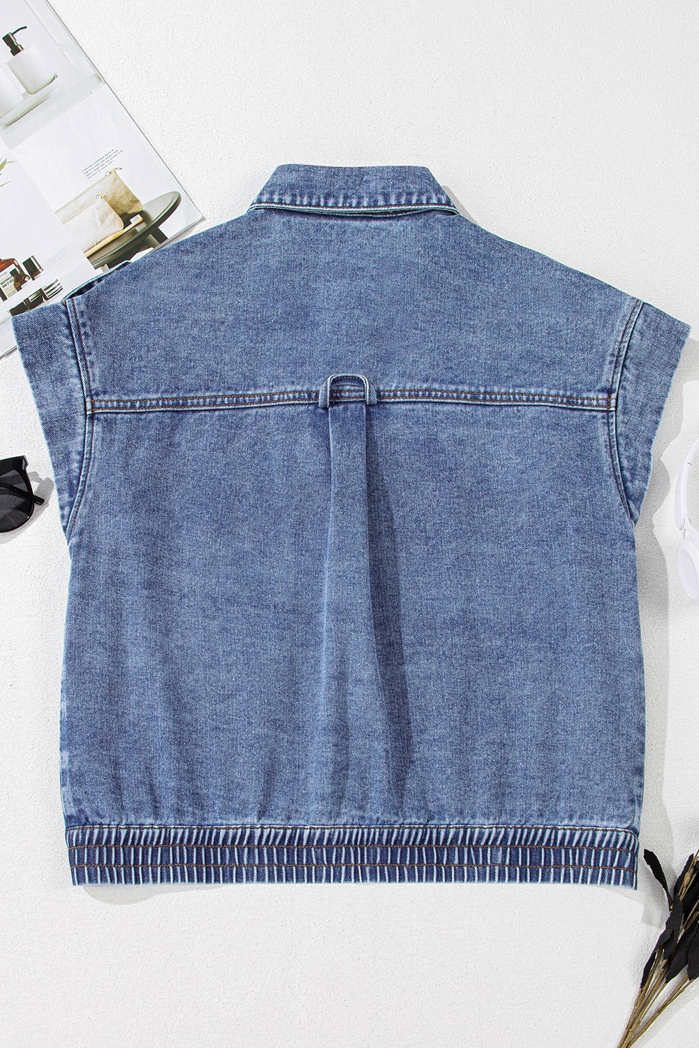 Denim Button Up Top LT
