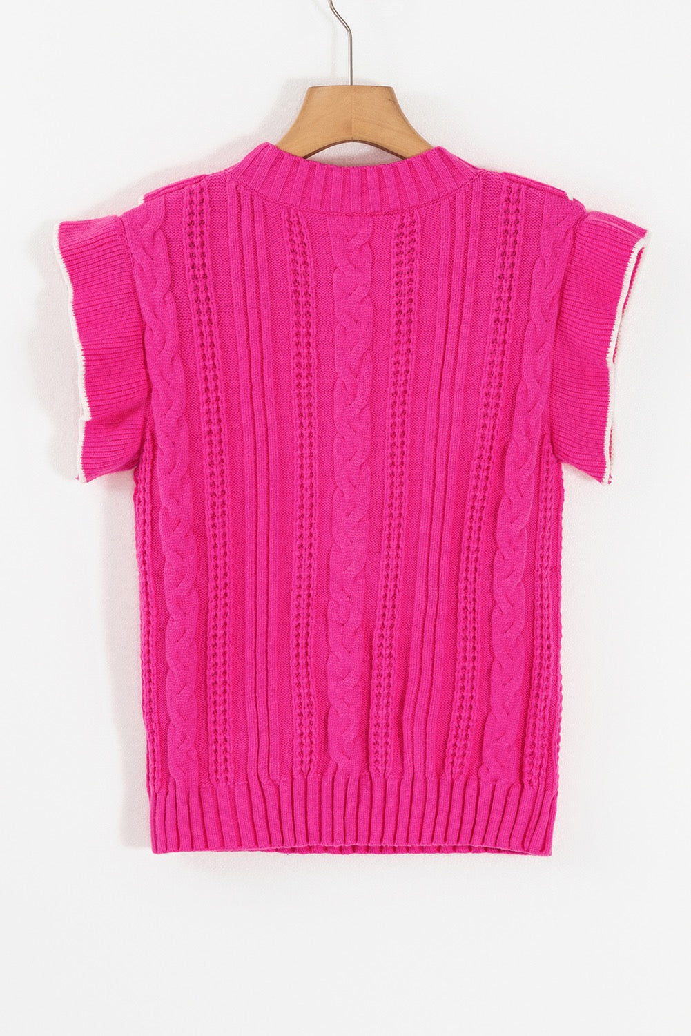 Pink Ruffle Sweater Tank LT