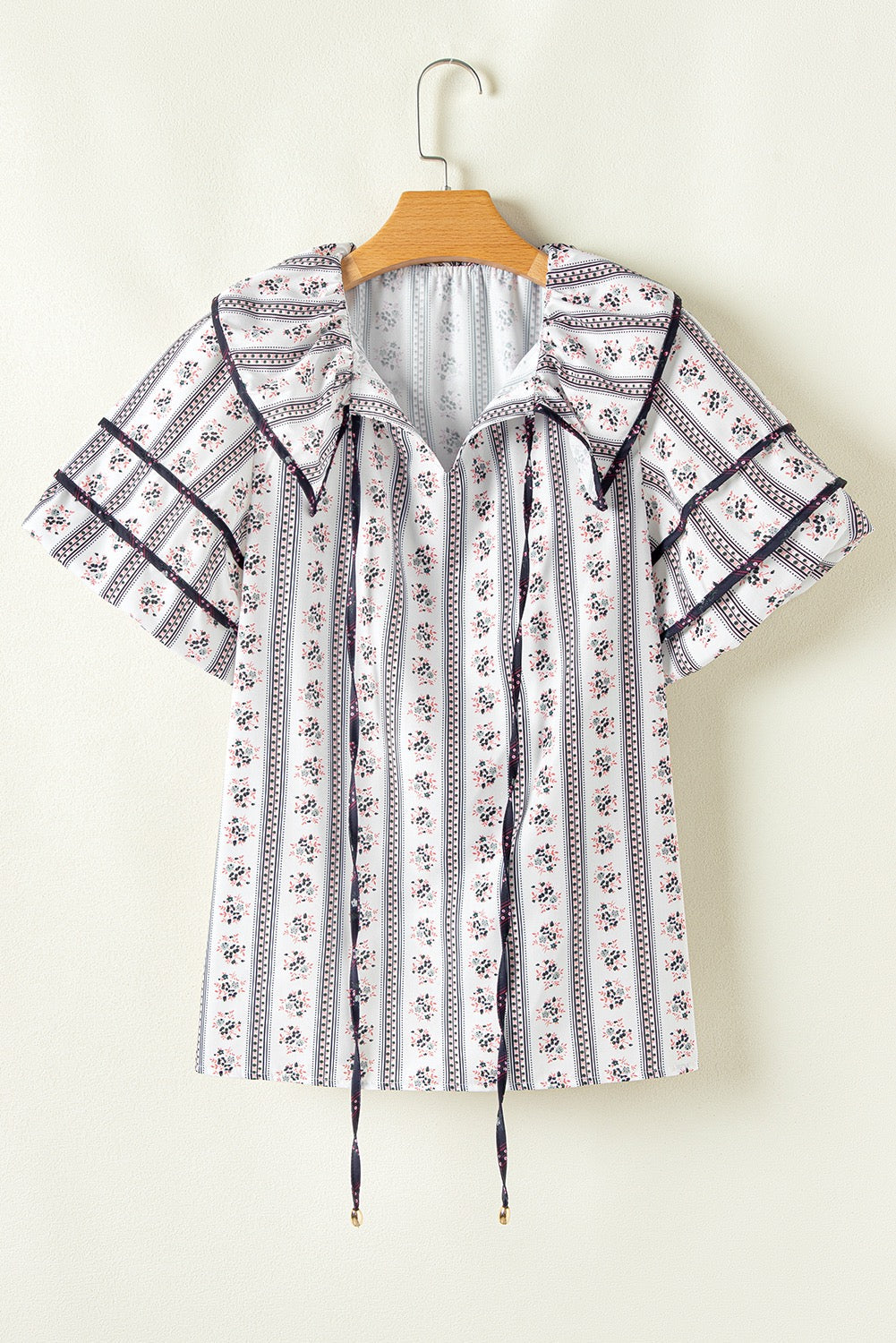 White Floral Blouse LT