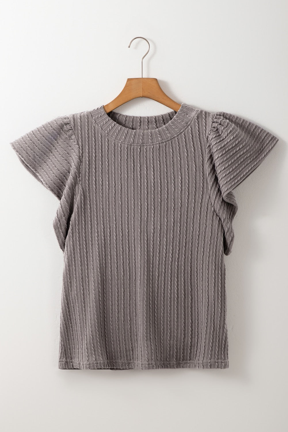 Grey Flutter Blouse RTS