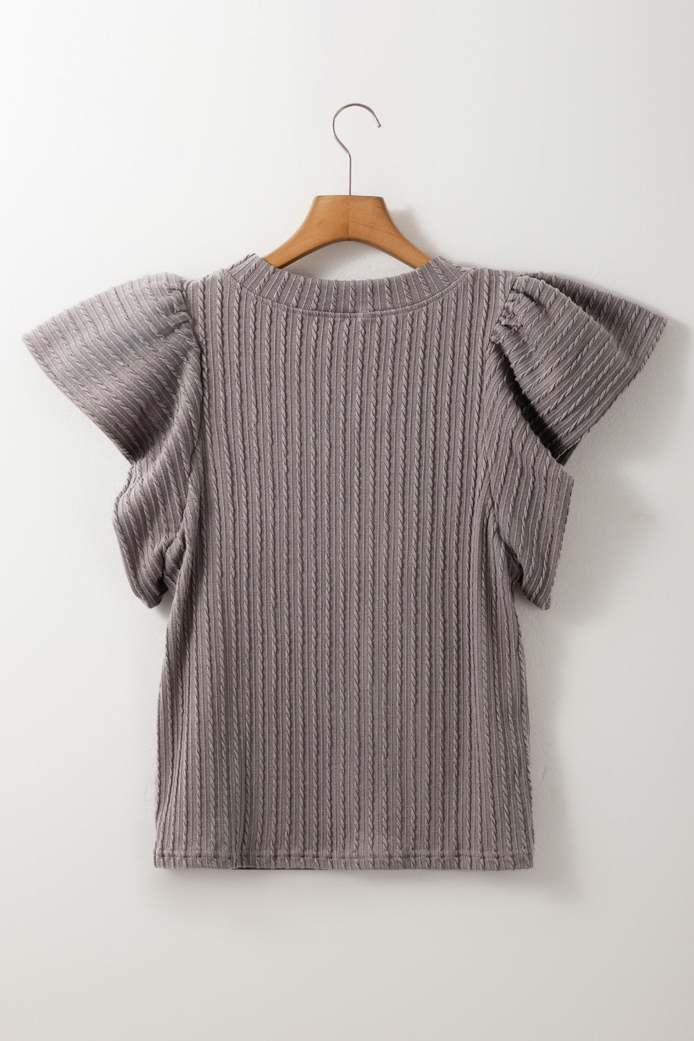 Grey Flutter Blouse RTS