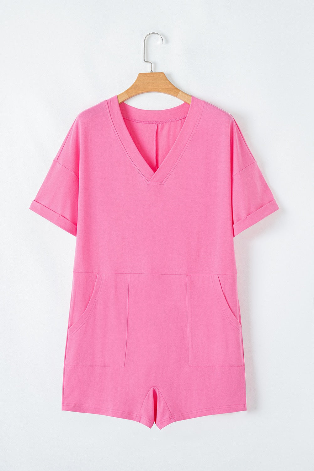Pink V Neck Romper LT