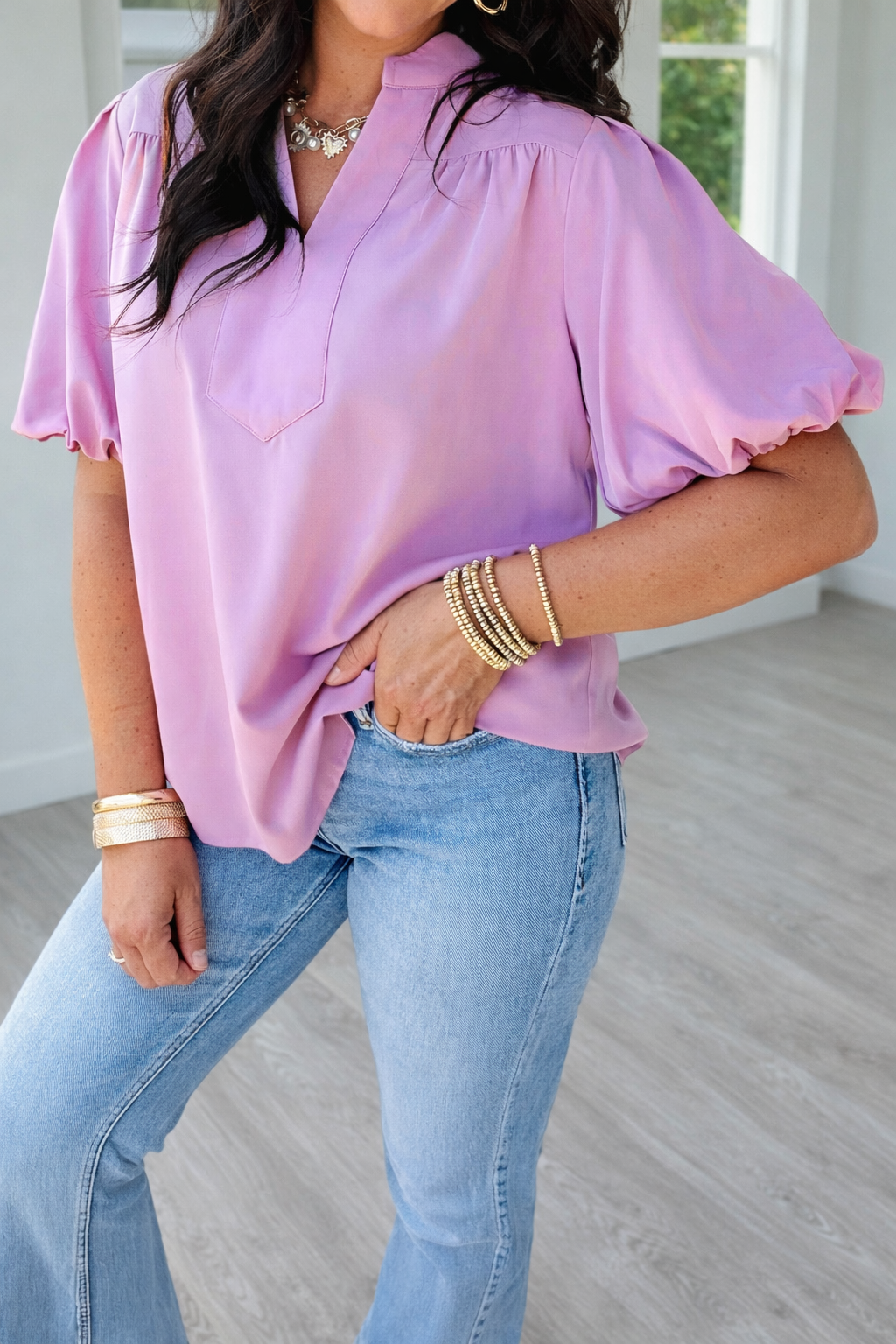 Purple Summer Blouse RTS