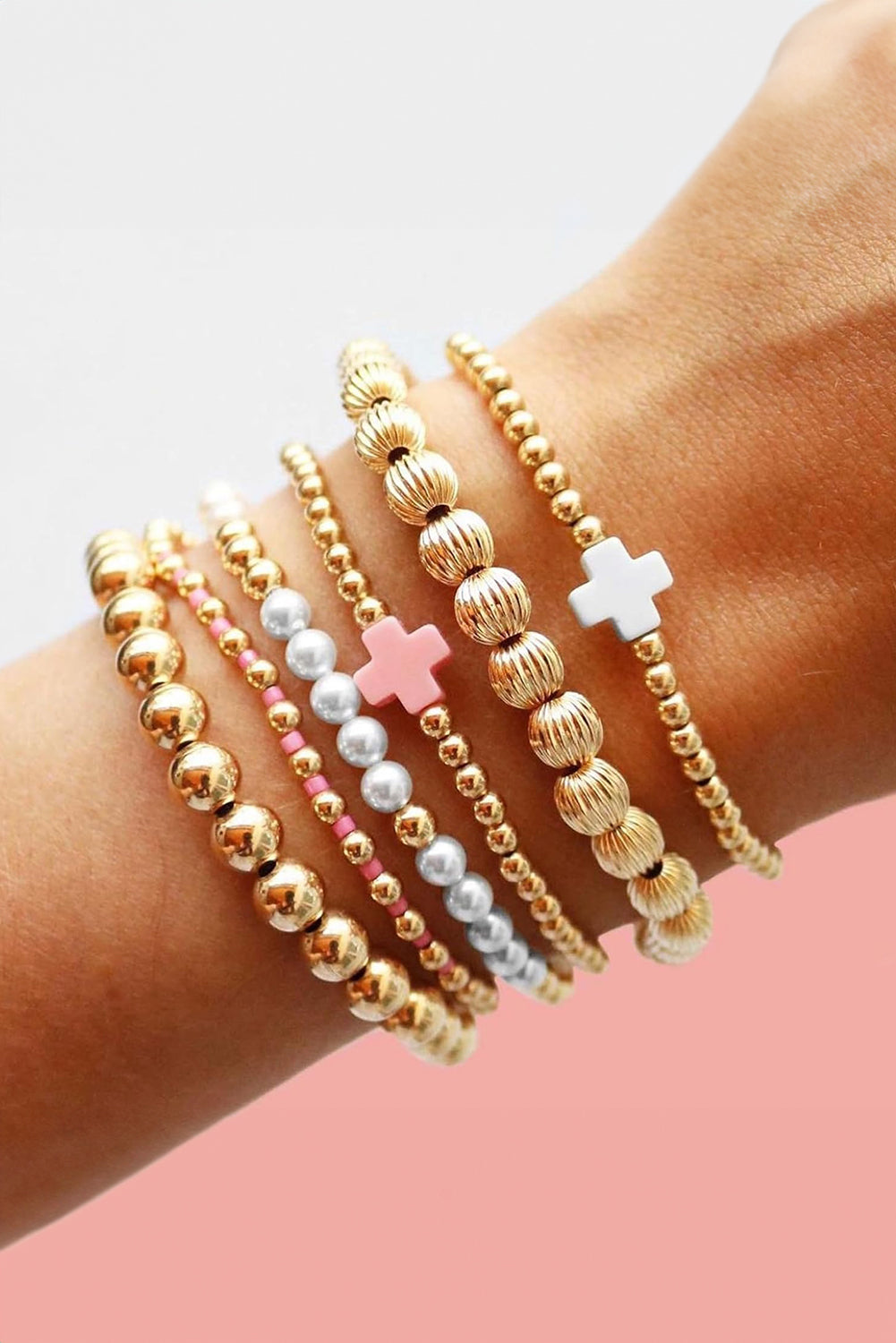 Pearl Cross Bracelets RTS