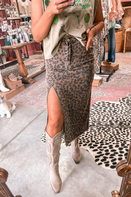 Leopard Midi Skirt RTS