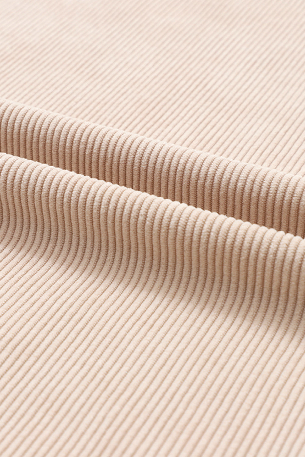 Apricot Ribbed Corduroy Oversized Sweatshirt